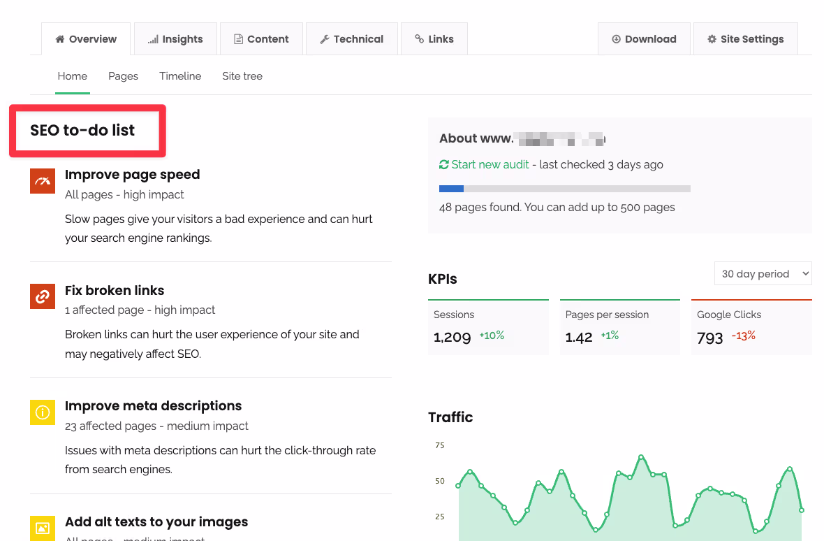SEO audit of Webflow website
